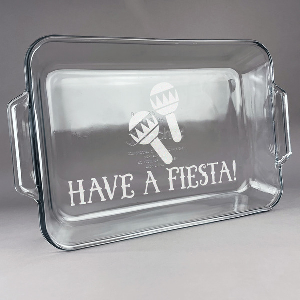 Custom Fiesta - Cinco de Mayo Glass Baking and Cake Dish (Personalized)