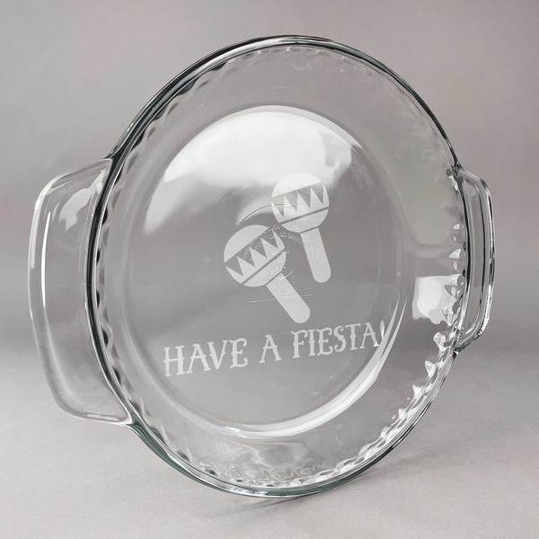 Custom Fiesta - Cinco de Mayo Glass Pie Dish - 9.5in Round (Personalized)