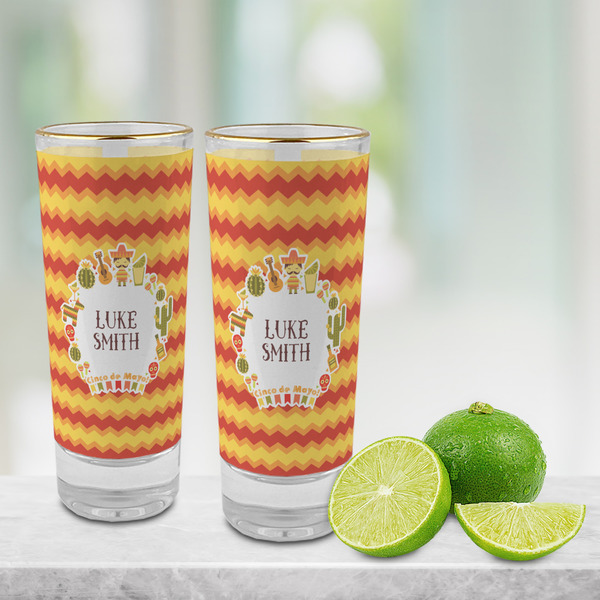 Fiesta - Cinco de Mayo Glass Shot Glass - 2 oz - LIFESTYLE