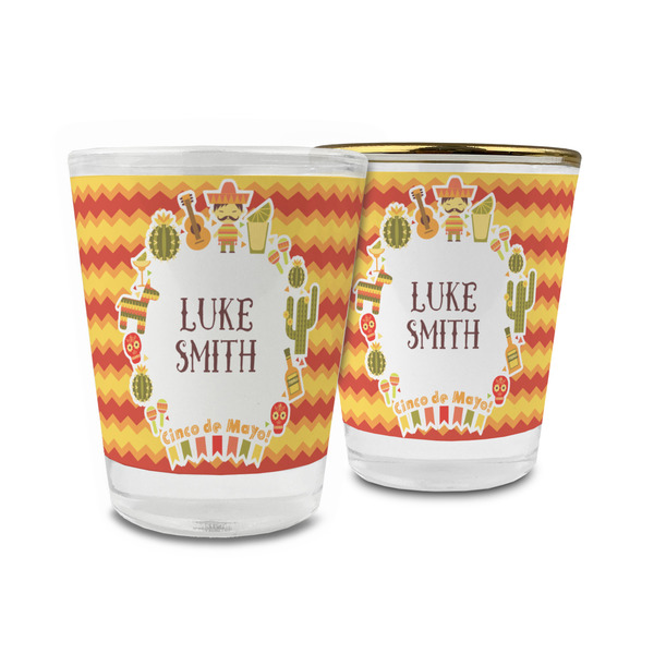 Custom Fiesta - Cinco de Mayo Glass Shot Glass - 1.5 oz (Personalized)