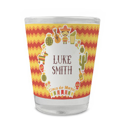 Fiesta - Cinco de Mayo Glass Shot Glass - 1.5 oz - Set of 4 (Personalized)
