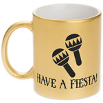 Fiesta - Cinco de Mayo Metallic Gold Mug (Personalized)