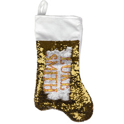 Fiesta - Cinco de Mayo Reversible Sequin Stocking - Gold (Personalized)