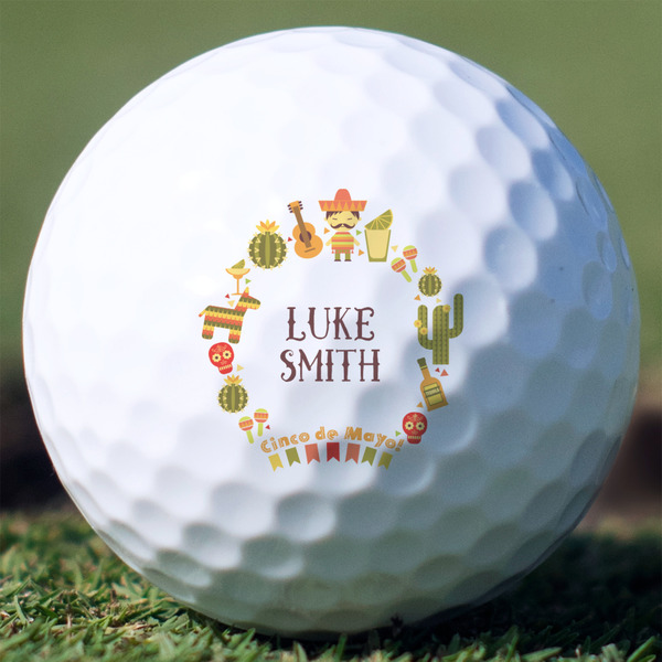 Custom Fiesta - Cinco de Mayo Golf Balls - Titleist Pro V1 - Set of 12 (Personalized)