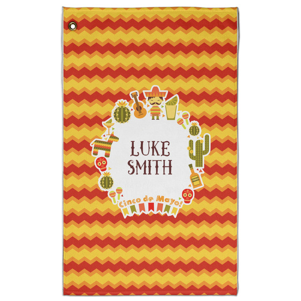 Custom Fiesta - Cinco de Mayo Golf Towel - Poly-Cotton Blend - Large w/ Name or Text