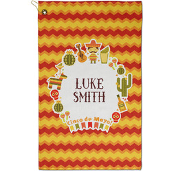 Fiesta - Cinco de Mayo Golf Towel - Poly-Cotton Blend - Small w/ Name or Text
