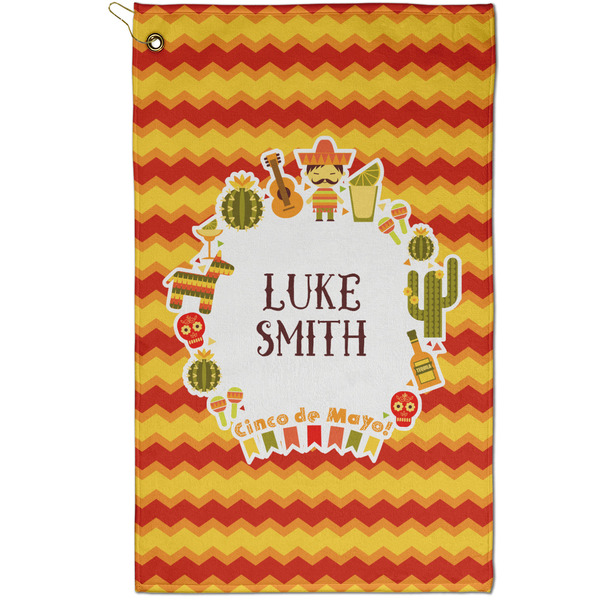 Custom Fiesta - Cinco de Mayo Golf Towel - Poly-Cotton Blend - Small w/ Name or Text