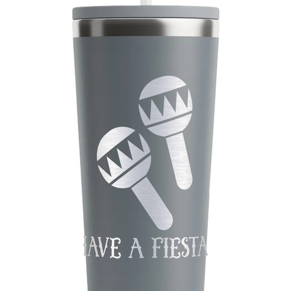 Fiesta - Cinco de Mayo Grey RTIC Everyday Tumbler - 28 oz. - Close Up