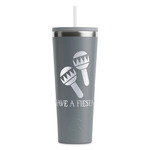 Fiesta - Cinco de Mayo RTIC Everyday Tumbler with Straw - 28oz - Grey - Double-Sided (Personalized)