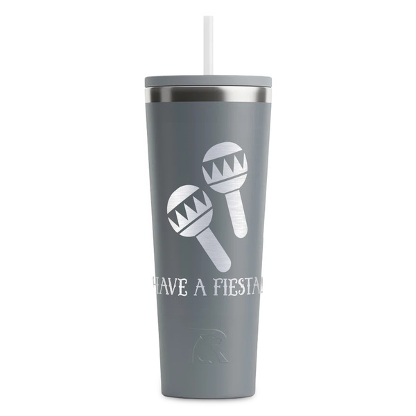 Fiesta - Cinco de Mayo Grey RTIC Everyday Tumbler - 28 oz. - Front