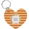 Fiesta - Cinco de Mayo Heart Plastic Keychain w/ Name or Text