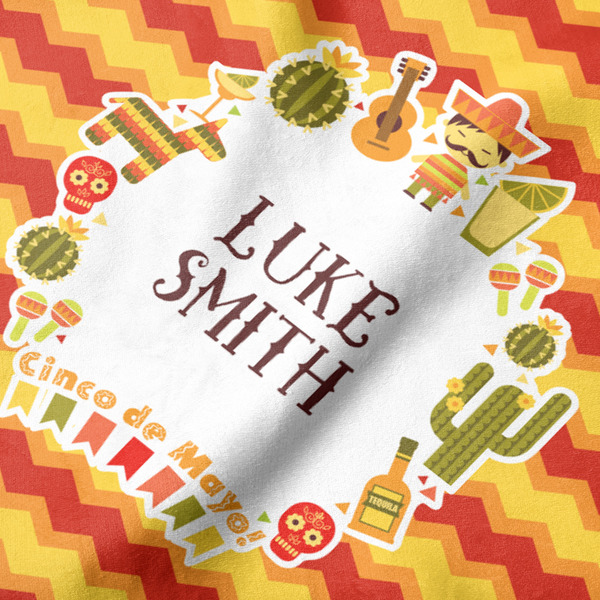 Fiesta - Cinco de Mayo Hooded Baby Towel- Detail Close Up