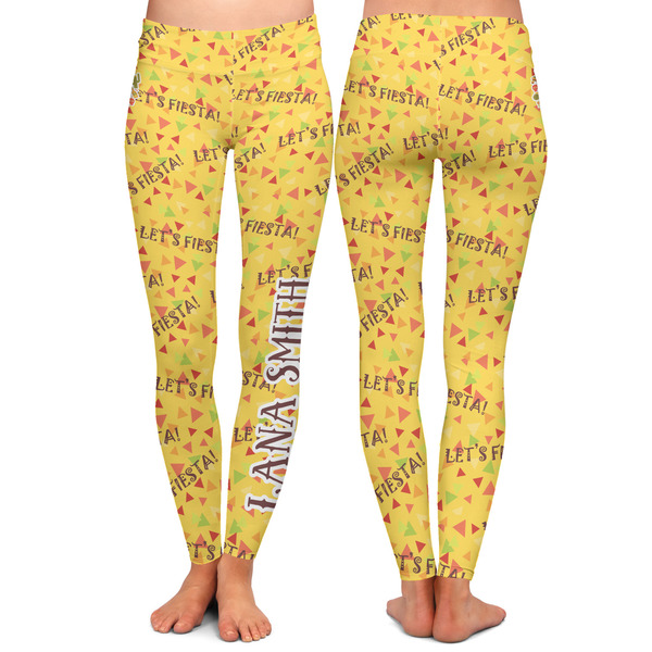 Fiesta - Cinco de Mayo Ladies Leggings - Front and Back