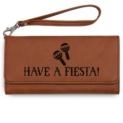 Fiesta - Cinco de Mayo Ladies Leatherette Wallet - Laser Engraved (Personalized)