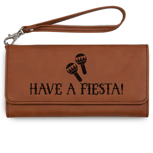 Custom Fiesta - Cinco de Mayo Ladies Leatherette Wallet - Laser Engraved - Rawhide (Personalized)
