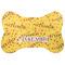 Fiesta - Cinco de Mayo Bone Shaped Dog Food Mat (Large) (Personalized)