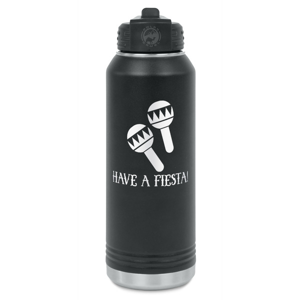 Custom Fiesta - Cinco de Mayo Water Bottle - Laser Engraved - Front (Personalized)