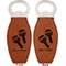 Fiesta - Cinco de Mayo Leather Bar Bottle Opener - Front and Back