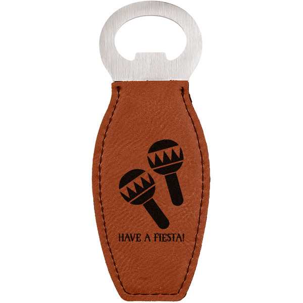 Custom Fiesta - Cinco de Mayo Leatherette Bottle Opener (Personalized)
