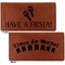 Fiesta - Cinco de Mayo Leather Checkbook Holder Front and Back