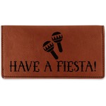 Fiesta - Cinco de Mayo Leatherette Checkbook Holder - Double Sided (Personalized)