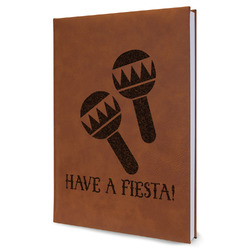 Fiesta - Cinco de Mayo Leather Sketchbook - Large - Single Sided (Personalized)