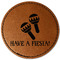 Fiesta - Cinco de Mayo Faux Leather Iron On Patch - Round (Personalized)