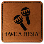 Fiesta - Cinco de Mayo Faux Leather Iron On Patch - Square (Personalized)