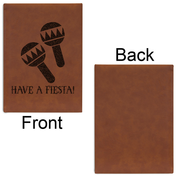 Fiesta - Cinco de Mayo Leatherette Sketchbooks - Large - Single Sided - Front & Back View