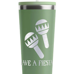 Fiesta - Cinco de Mayo RTIC Everyday Tumbler with Straw - 28oz - Light Green - Single-Sided (Personalized)