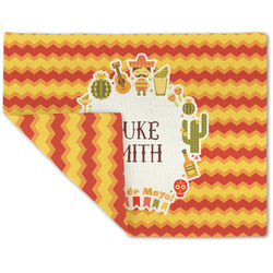 Fiesta - Cinco de Mayo Double-Sided Linen Placemat - Single w/ Name or Text