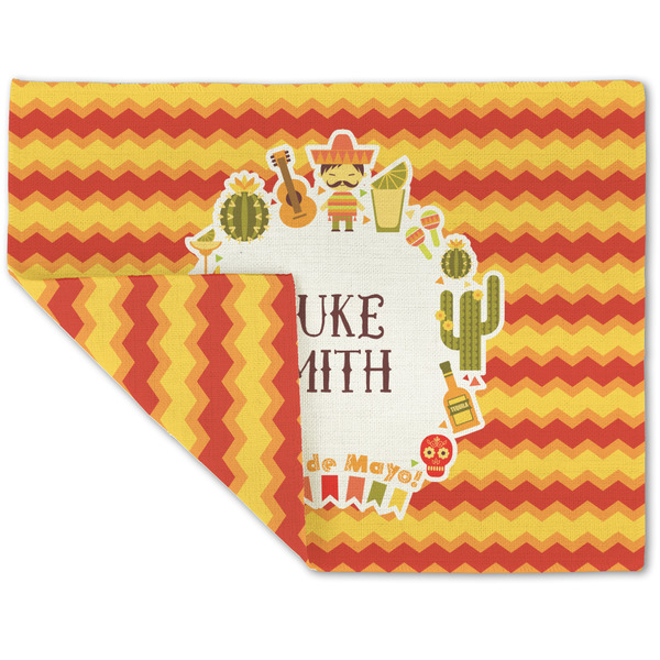 Custom Fiesta - Cinco de Mayo Double-Sided Linen Placemat - Single w/ Name or Text