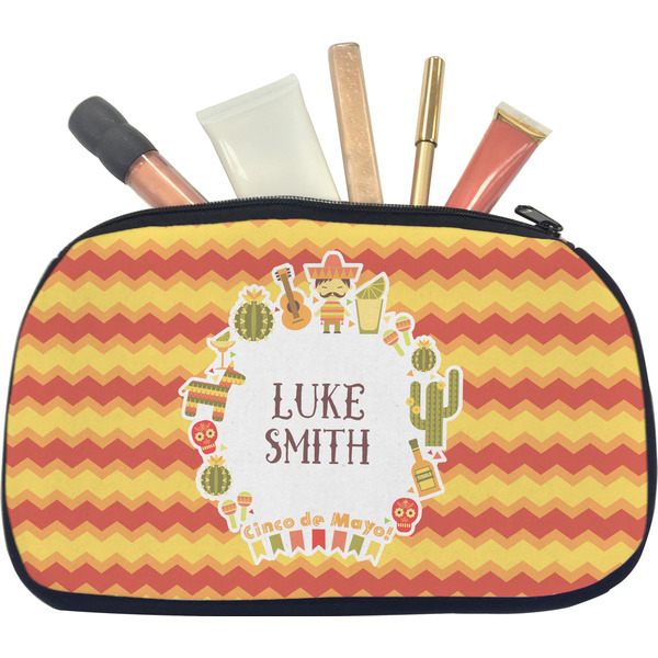 Custom Fiesta - Cinco de Mayo Makeup / Cosmetic Bag - Medium (Personalized)