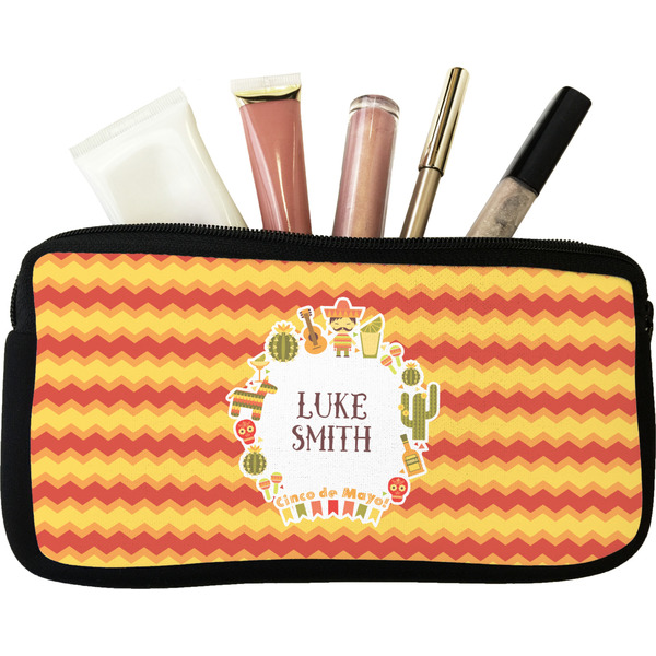 Custom Fiesta - Cinco de Mayo Makeup / Cosmetic Bag - Small (Personalized)