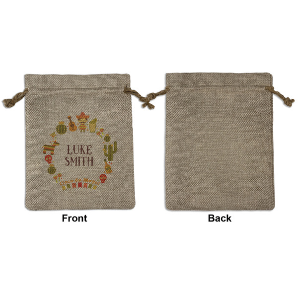 Fiesta - Cinco de Mayo Medium Burlap Gift Bag - Front Approval