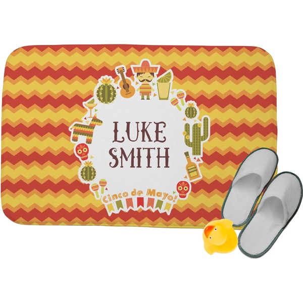 Custom Fiesta - Cinco de Mayo Memory Foam Bath Mat - 34"x21" (Personalized)