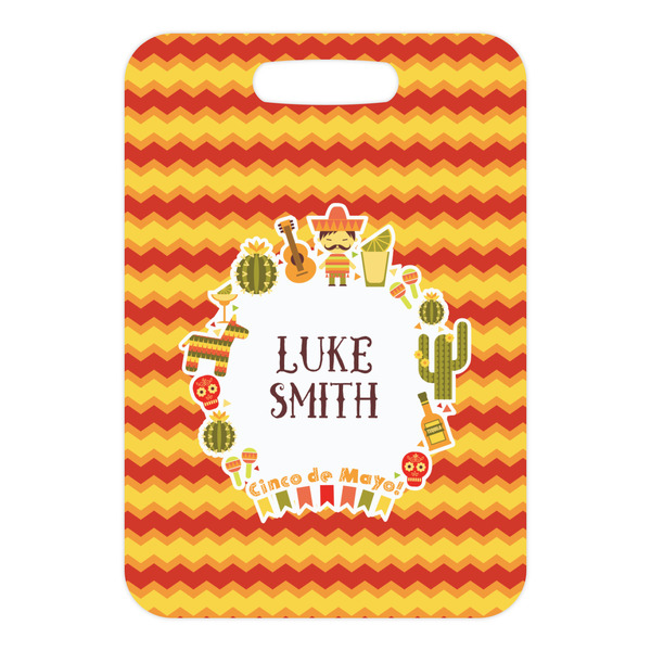 Fiesta - Cinco de Mayo Metal Luggage Tag - Front Without Strap