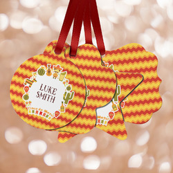 Fiesta - Cinco de Mayo Metal Ornaments - Double Sided w/ Name or Text