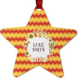 Fiesta - Cinco de Mayo Metal Star Ornament - Double Sided w/ Name or Text
