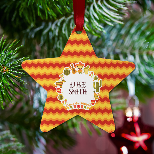 Fiesta - Cinco de Mayo Metal Star Ornament - Lifestyle