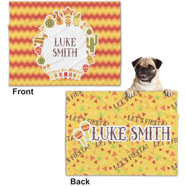 Fiesta - Cinco de Mayo Microfleece Dog Blanket - Regular - Front & Back
