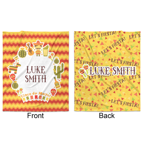 Fiesta - Cinco de Mayo Minky Blanket - 50"x60" - Double Sided - Front & Back