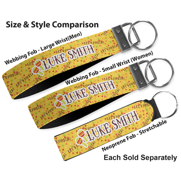 Fiesta - Cinco de Mayo Multiple Key Ring comparison sizes