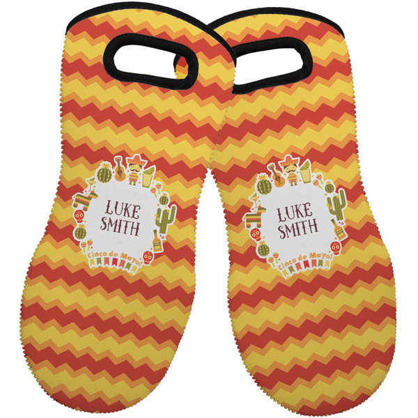 Custom Fiesta - Cinco de Mayo Neoprene Oven Mitts - Set of 2 w/ Name or Text