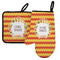 Fiesta - Cinco de Mayo Left Oven Mitt & Pot Holder Set w/ Name or Text