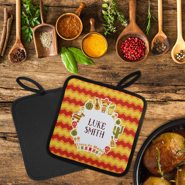 Fiesta - Cinco de Mayo Neoprene Pot Holder - Set of 2  LIFESTYLE (Flatlay)