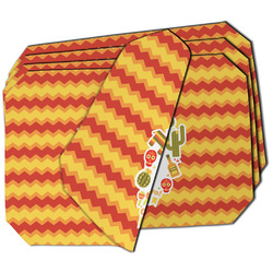 Fiesta - Cinco de Mayo Dining Table Mat - Octagon - Set of 4 (Double-SIded) w/ Name or Text