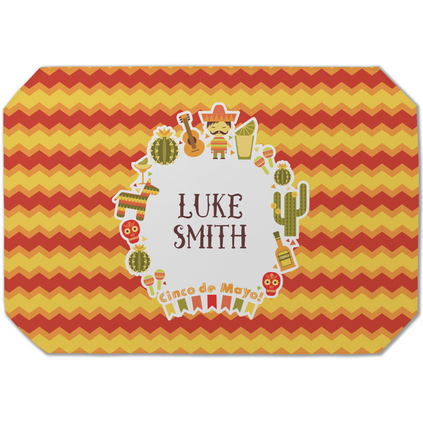 Custom Fiesta - Cinco de Mayo Dining Table Mat - Octagon (Single-Sided) w/ Name or Text