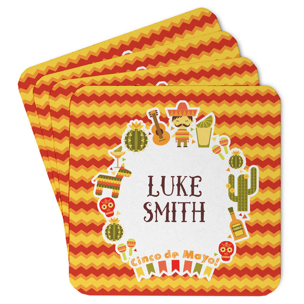 Custom Fiesta - Cinco de Mayo Paper Coasters (Personalized)