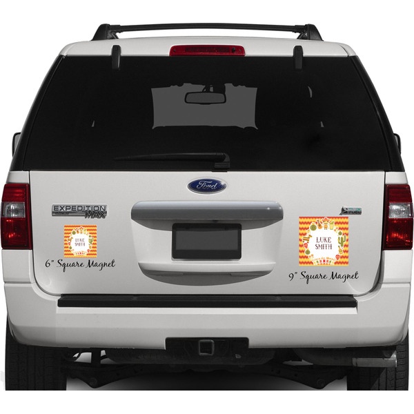 Fiesta - Cinco de Mayo Personalized Square Car Magnets on Ford Explorer